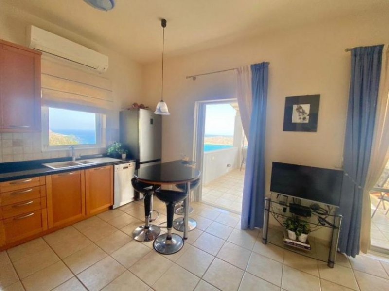 Plaka bei Elounda Kreta, Plaka Elounda: Villa mit Swimmingpool und Panoramablick oberhalb von Plaka Haus kaufen